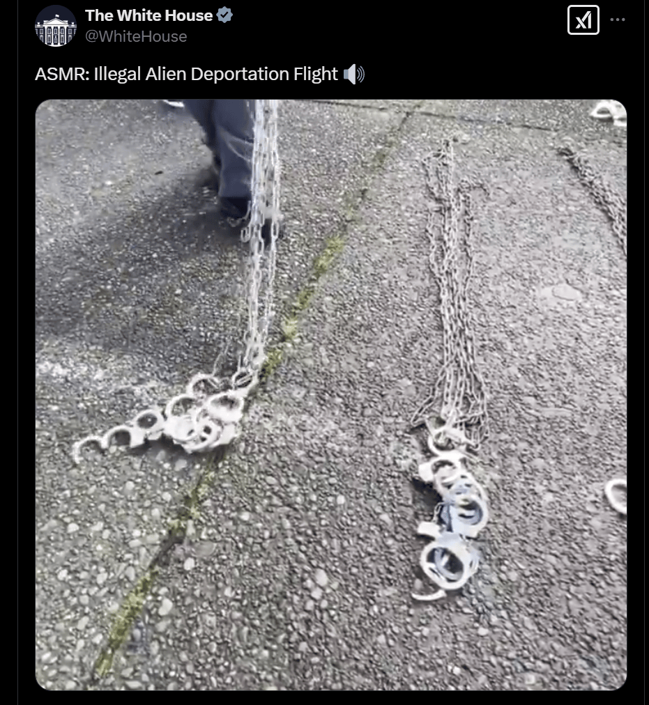 香港五人足球代表隊_白宫发布非法移民戴镣铐登机视频引争议香港五人足球代表隊,有网友不满:把驱逐变成丑剧太可鄙