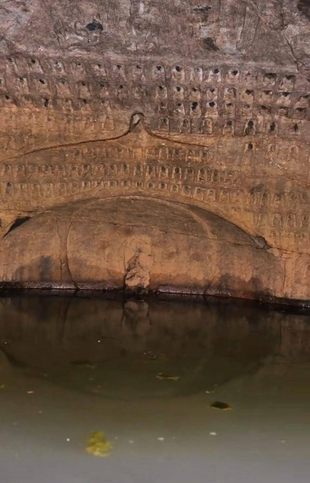 皇冠信用网平台出租_河南鹤壁一水库水位下降惊现千佛石窟皇冠信用网平台出租,石窟开凿于东魏内有1043尊石佛,水库管理方回应